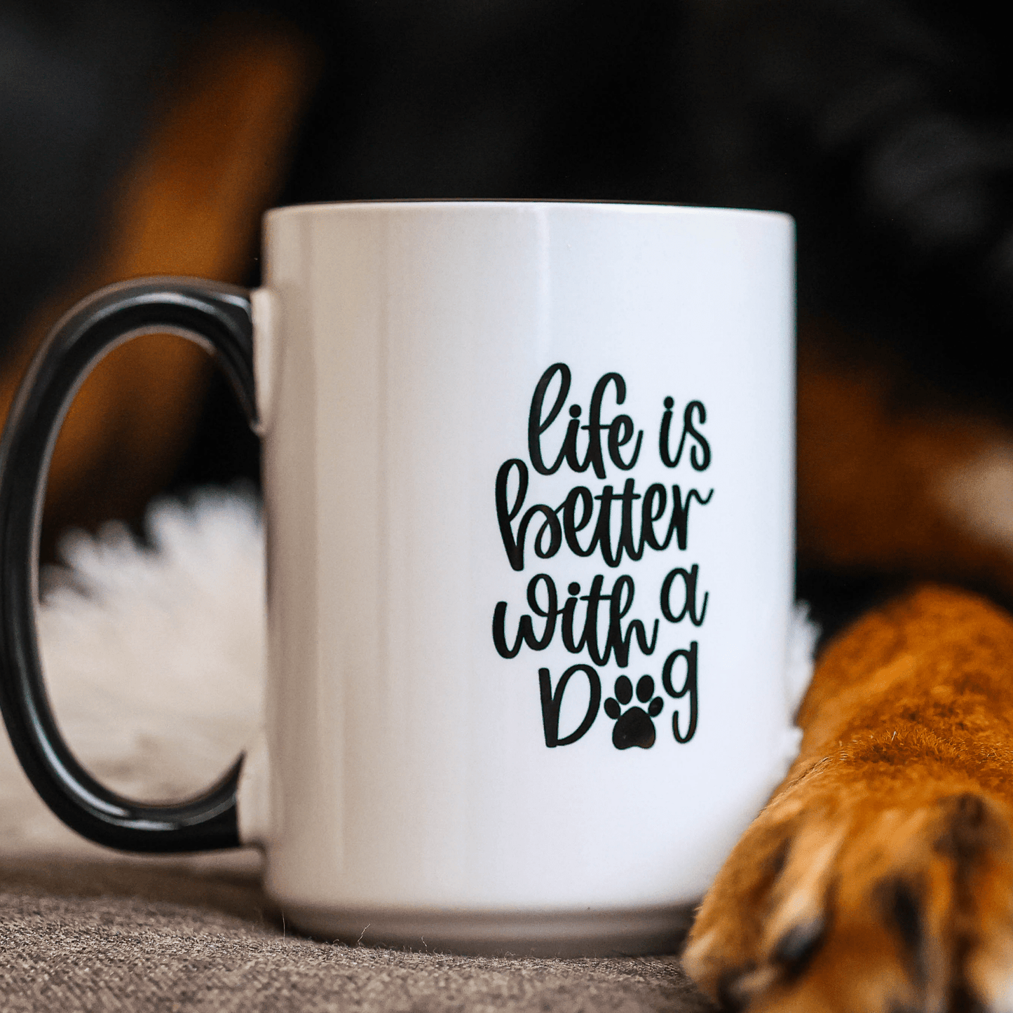 life is better with a dog mug 