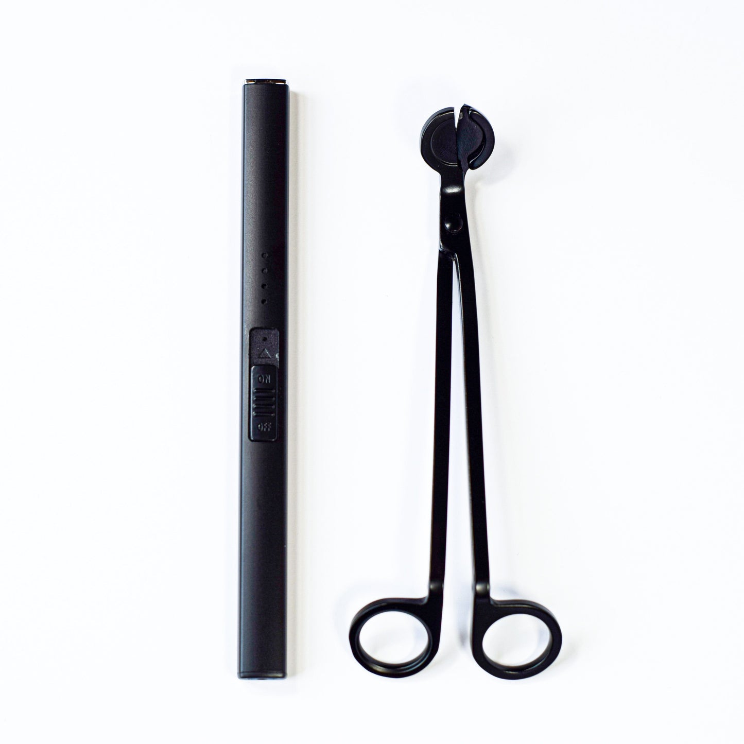 electric lighter and wick trimmer 