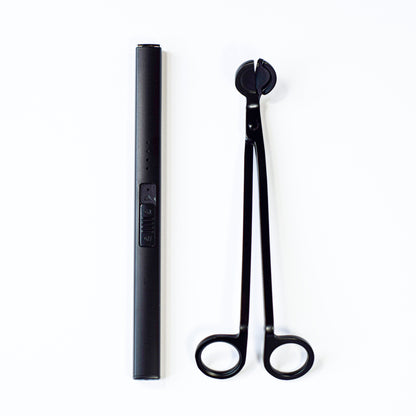 electric lighter and wick trimmer 