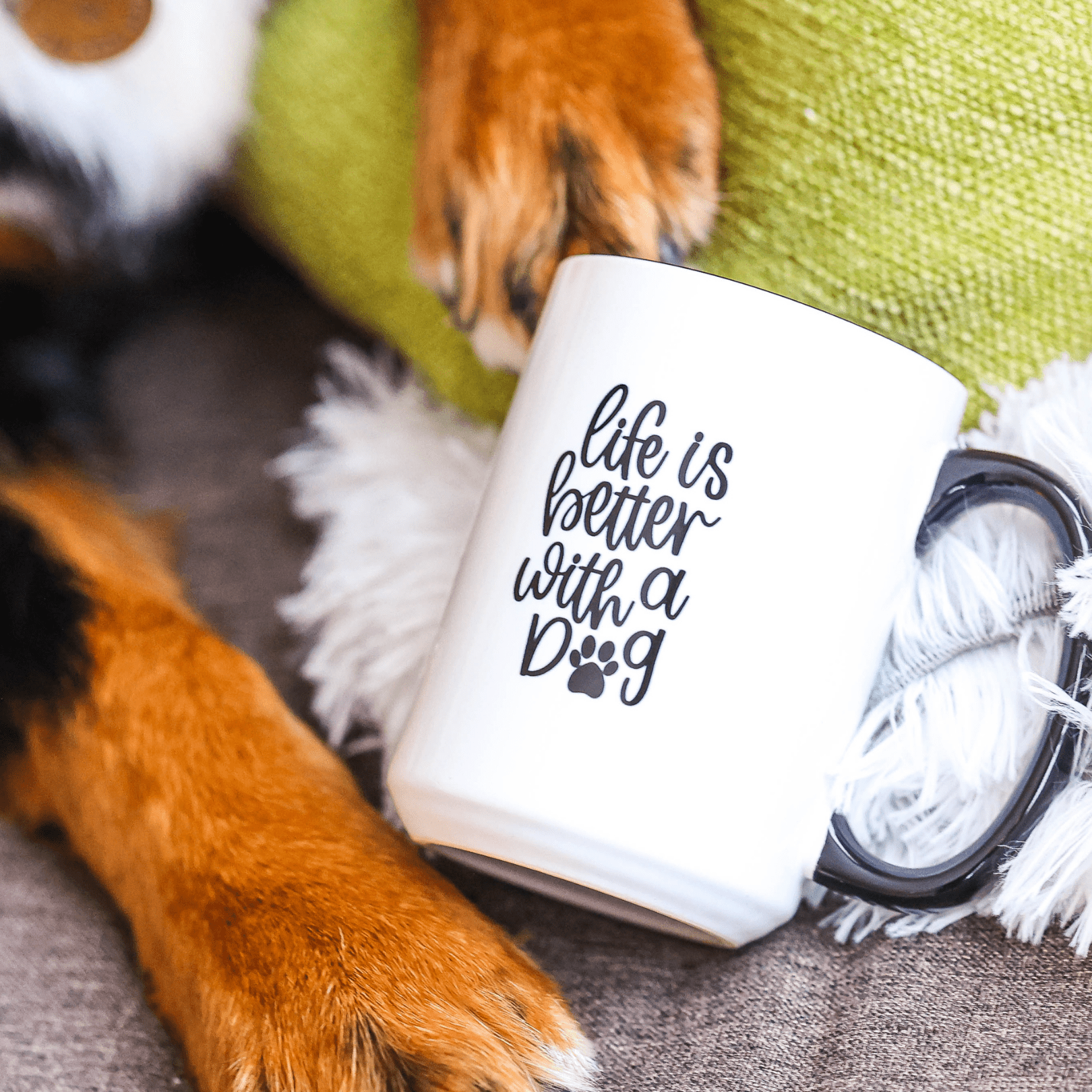 life is better with a dog mug 