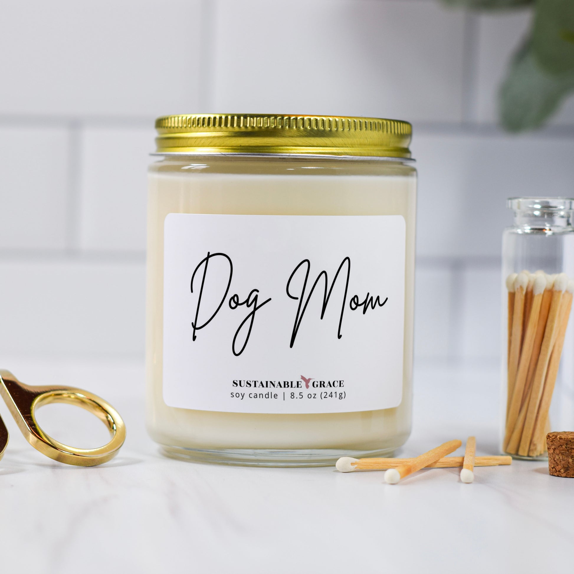 dog mom candle gift 