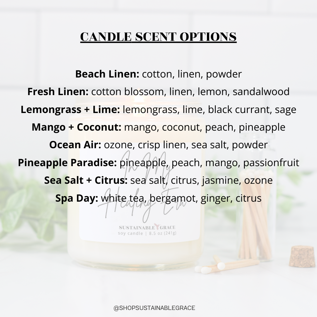 in my healing era candle scent list